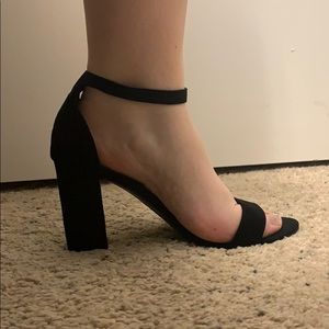 WIDE FIT Open-toed Block Heels